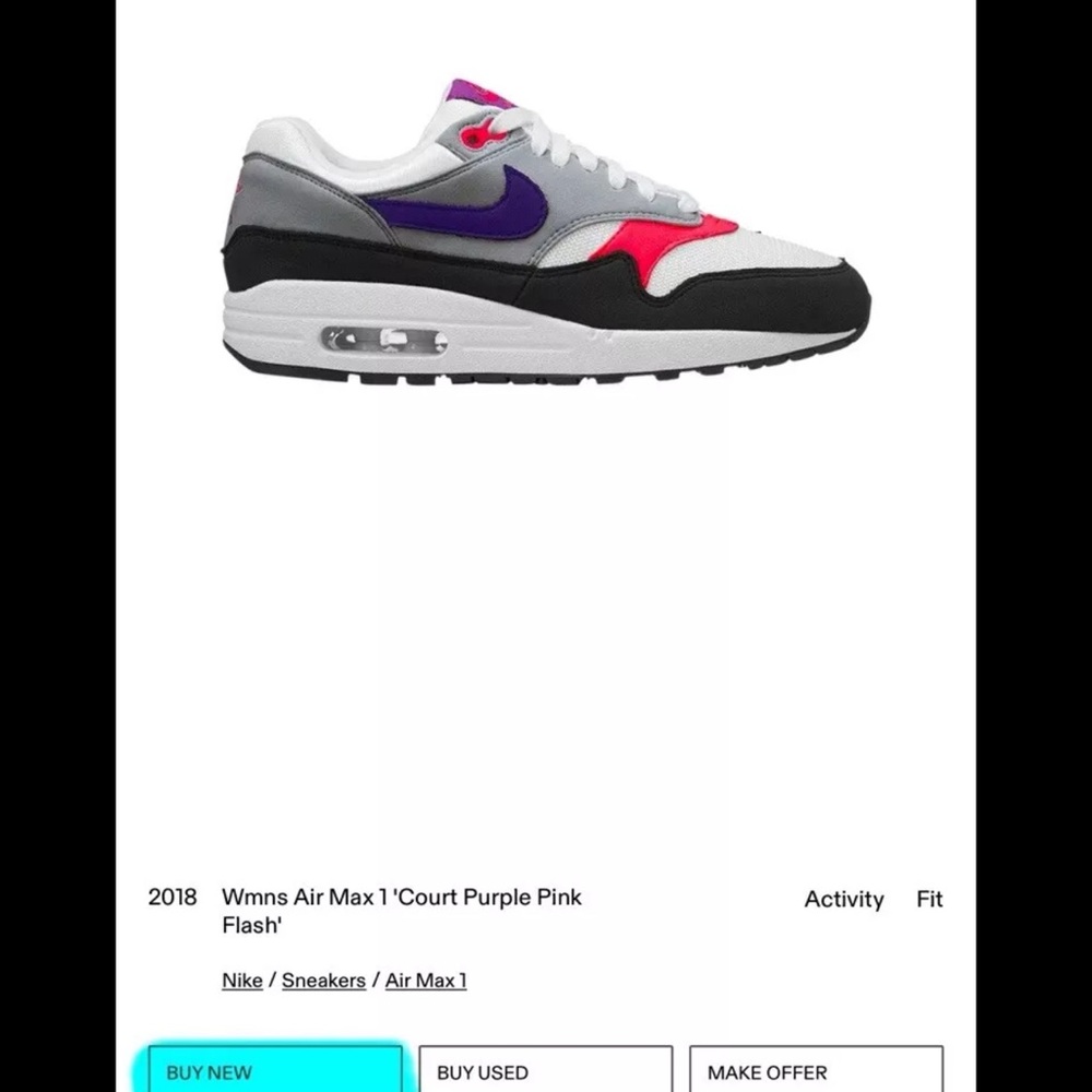 Nike Air Max 1 Court Purple Pink Sneakers